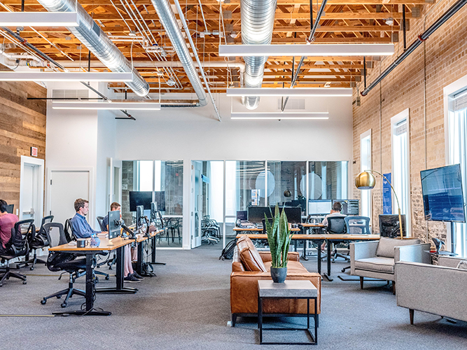 clean simple office space